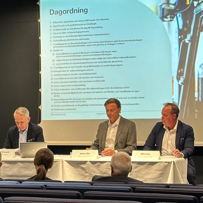 Bulletin from the Annual General Meeting 2024 in Momentum Group AB
